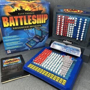 Electronic Battleship Advanced Mission Game 2000 Tested/Works 381 Pegs READ